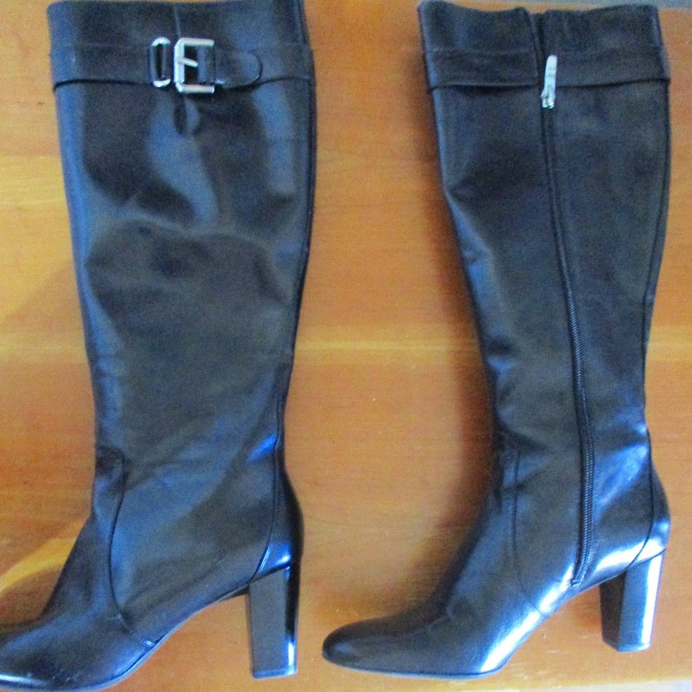 Enzo Angiolini Black Leather Boots 7M